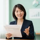 高槻市の相談室で資料を手に説明するファイナンシャルプランナー佐藤美咲